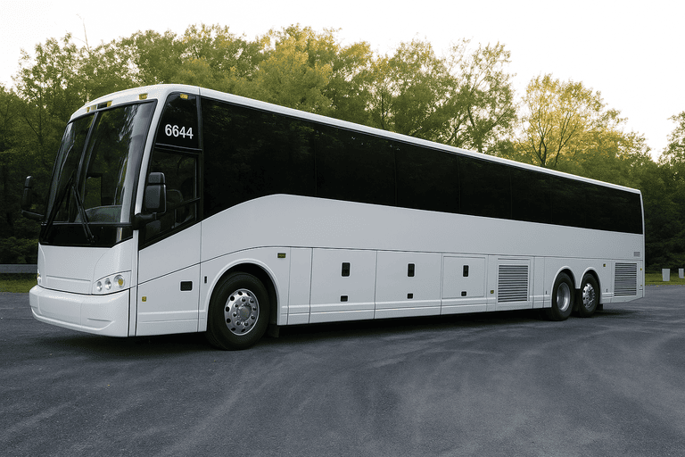 exterior of Charter Bus Rental Chattanooga coach bus